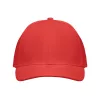 6 panel baseball sapka 260g/m² (Piros)