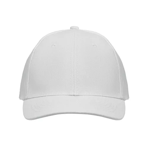 6 panel baseball sapka 260g/m² (Fehér)