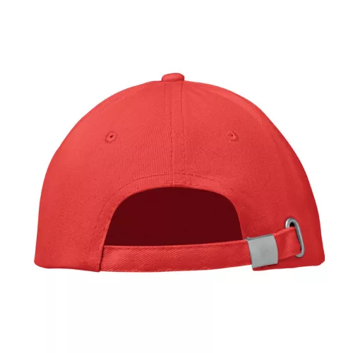 6 panel baseball sapka 260g/m² (Fehér/piros)