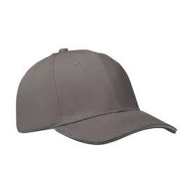 6 panel baseball sapka 260g/m² (Sötétszürke/szürke)