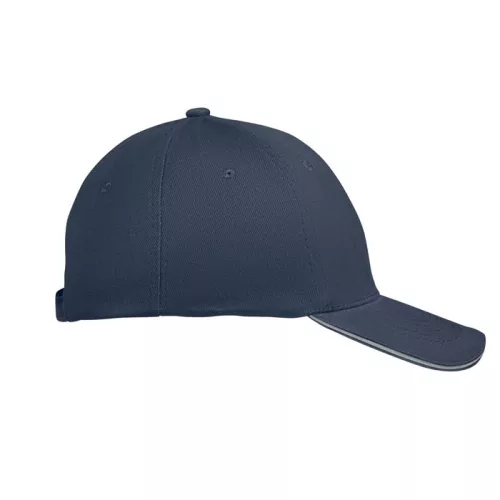 6 panel baseball sapka 260g/m² (Fehér/sötétkék)