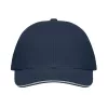 6 panel baseball sapka 260g/m² (Fehér/sötétkék)