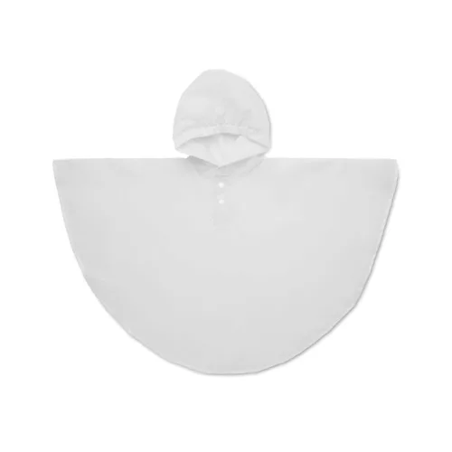 PEVA gyerek kapucnis esőkabát (Fehér)