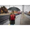 600D PES roll top hátizsák (Piros)
