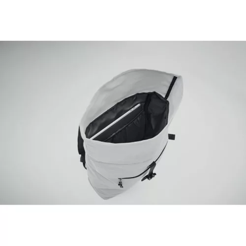 600D PES roll top hátizsák (Fehér)