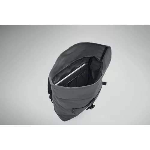 600D PES roll top hátizsák (Kőszürke)