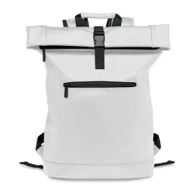 PU roll top laptop hátitáska (Fehér)