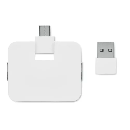 4 portos USB hub (Fehér)