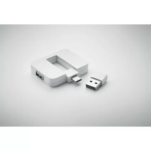 4 portos USB hub (Fehér)
