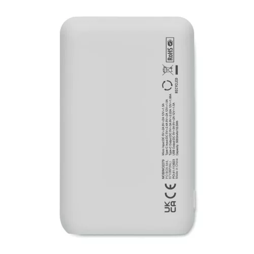 5000 mAh powerbank akkumulátor (Fehér)