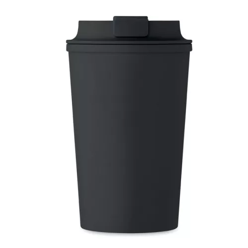 PLA duplafalú pohár 350 ml (Fekete)