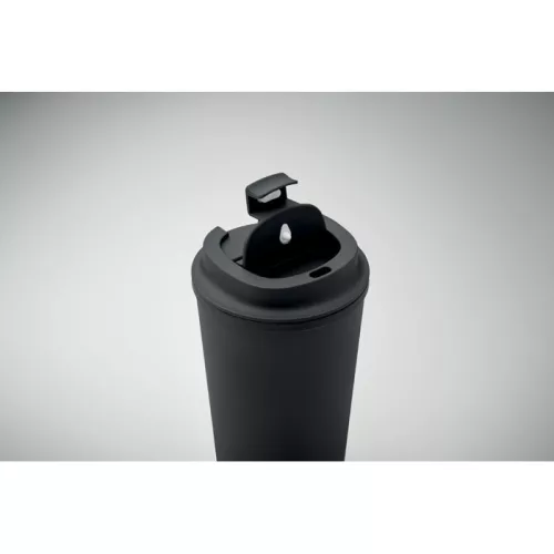 PLA duplafalú pohár 350 ml (Fekete)