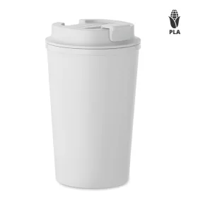PLA duplafalú pohár 350 ml (Fehér)