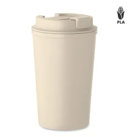 PLA duplafalú pohár 350 ml (Bézs)