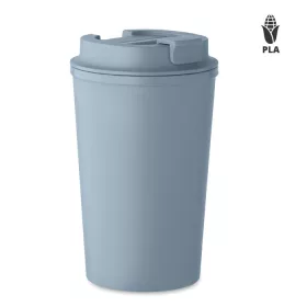 PLA duplafalú pohár 350 ml (Petrolkék)