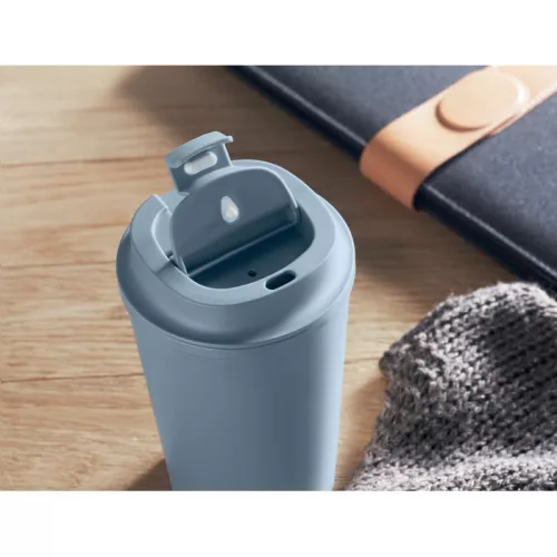 PLA duplafalú pohár 350 ml (Petrolkék)
