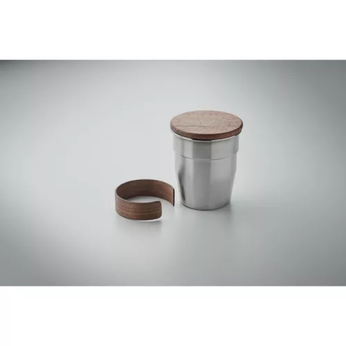 Szimplafalú pohár 350 ml (Matt Ezüst)