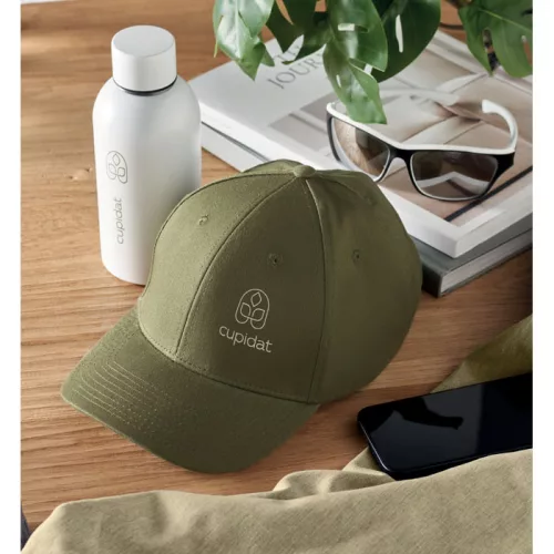 6 paneles pamut baseball sapka (Katona Zöld)