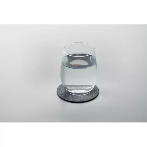 Kerek RPET filc poháralátét (Kőszürke)