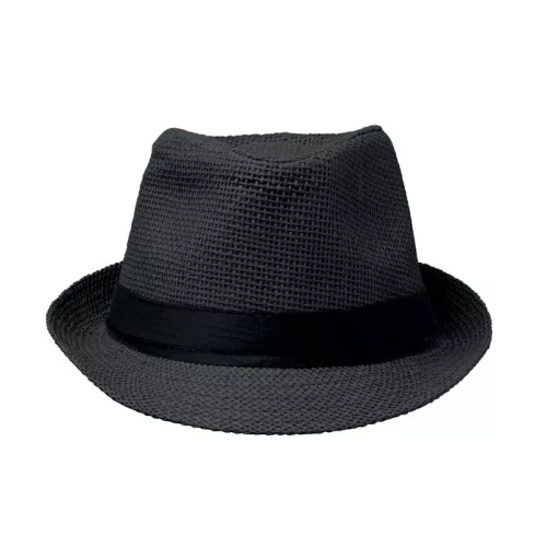 Papír szalmakalap (Fekete)