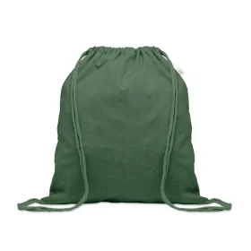 Újrah. 140g húzózsinóros táska (Sötétzöld)