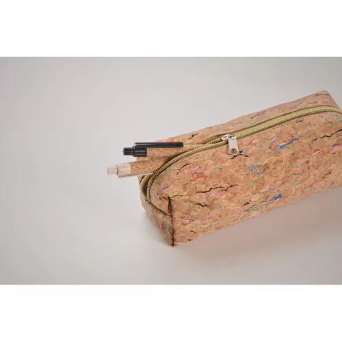 Színezett parafa tolltartó