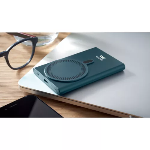 Vezeték nélkül töltő powerbank (Kék)