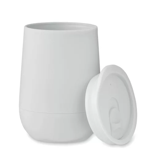 PP duplafalú pohár 300 ml (Fehér)