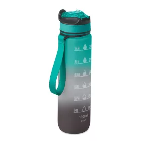 RPET sportkulacs 1 liter (Fekete/kék)
