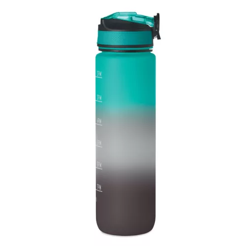 RPET sportkulacs 1 liter (Fekete/kék)