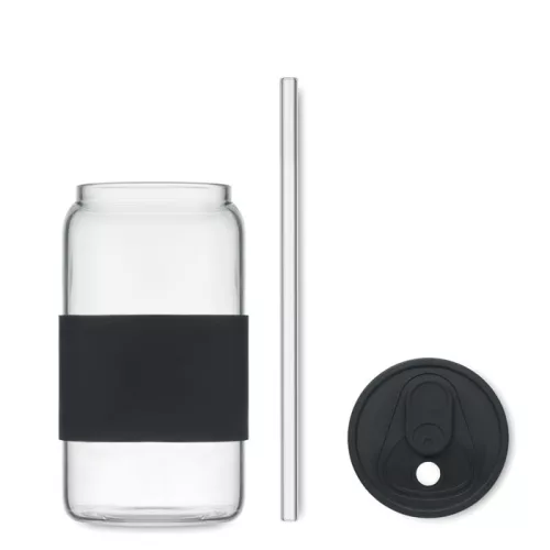Boroszilikát pohár 550 ml (Fekete)