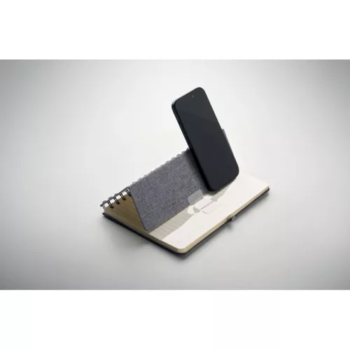 A5 notesz telefontartóval (Szürke)