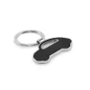 Autó kulcstartó PU betéttel (Fekete)