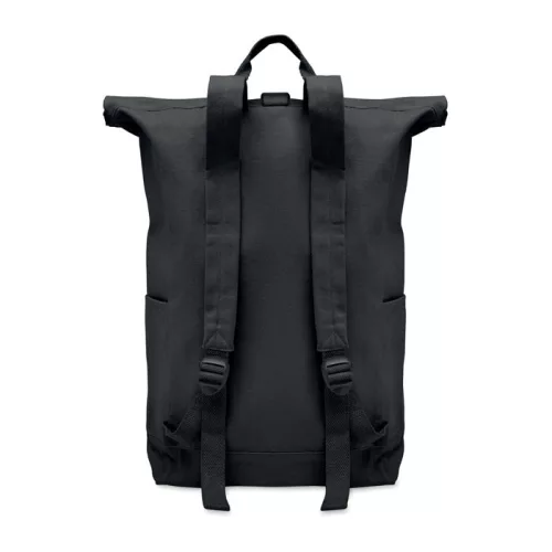 Rolltop hátizsák 390 g/m² (Fekete)