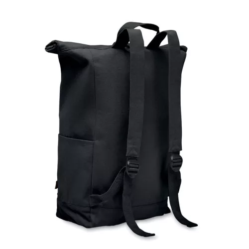 Rolltop hátizsák 390 g/m² (Fekete)