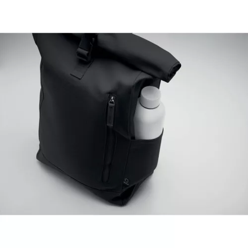 Rolltop hátizsák 390 g/m² (Fekete)