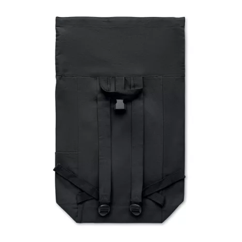 Rolltop hátizsák 390 g/m² (Fekete)