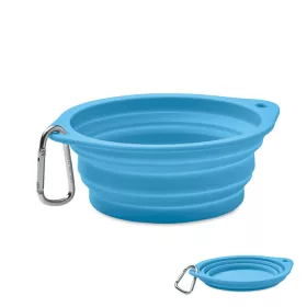 Hordozható ivó/etetőtál 350 ml (Babakék)