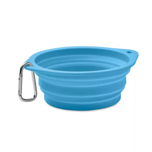 Hordozható ivó/etetőtál 350 ml (Babakék)