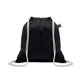 Fairtrade zsinóros táska 180 g (Fekete)