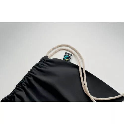 Fairtrade zsinóros táska 180 g (Fekete)