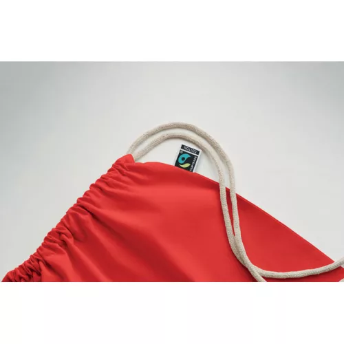 Fairtrade zsinóros táska 180 g (Piros)