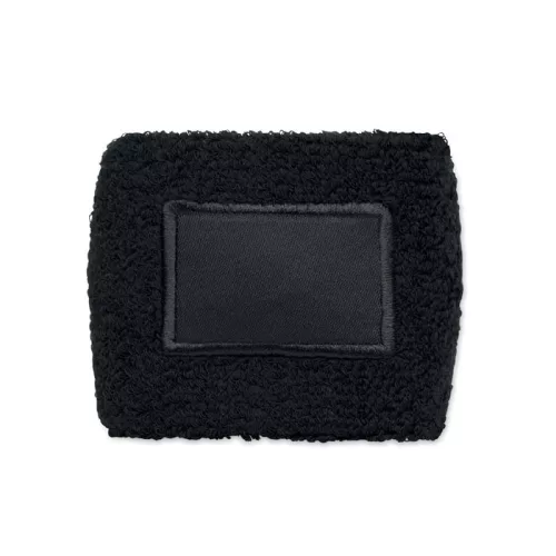 Poliészter-pamut csuklópánt (Fekete)