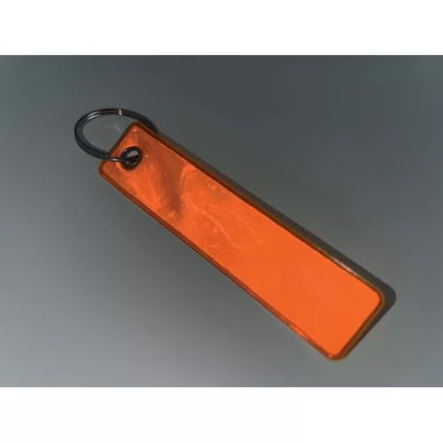 Fényvisszaverő kulcstartó, PVC (Neon Narancssárga)