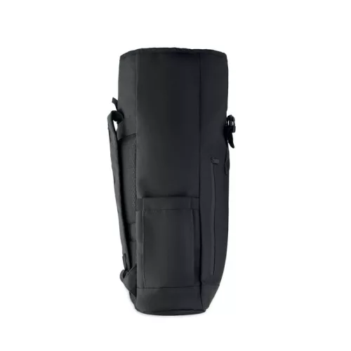 Rolltop laptop hátizsák 600D (Fekete)