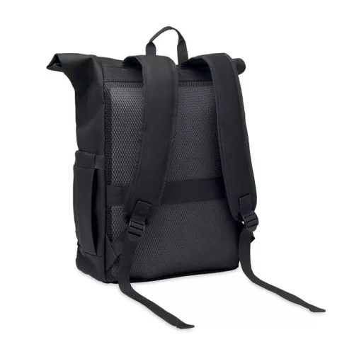 Rolltop laptop hátizsák 600D (Fekete)
