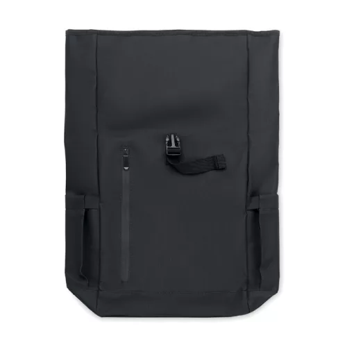 Rolltop laptop hátizsák 600D (Fekete)