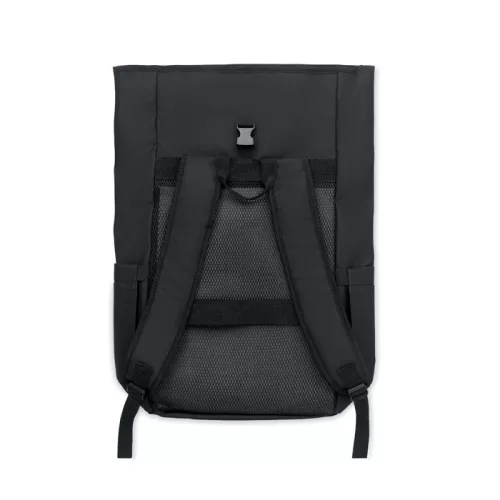 Rolltop laptop hátizsák 600D (Fekete)