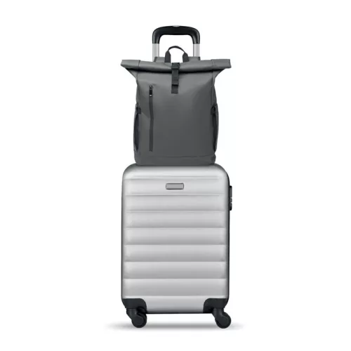 Rolltop laptop hátizsák 600D (Kőszürke)