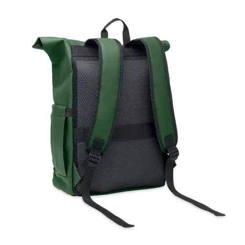 Rolltop laptop hátizsák 600D (Sötétzöld)